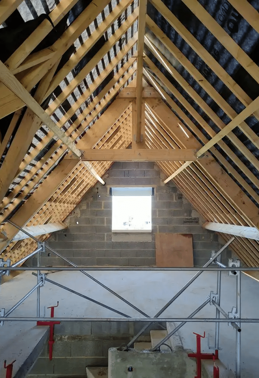 Image de maison à ossature bois et charpente